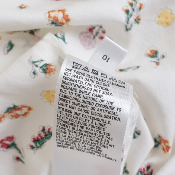 ✨ Uniqlo x Ines de la Fressange Dress Floral Sleeveless Flare Summer White - Picture 14 of 15